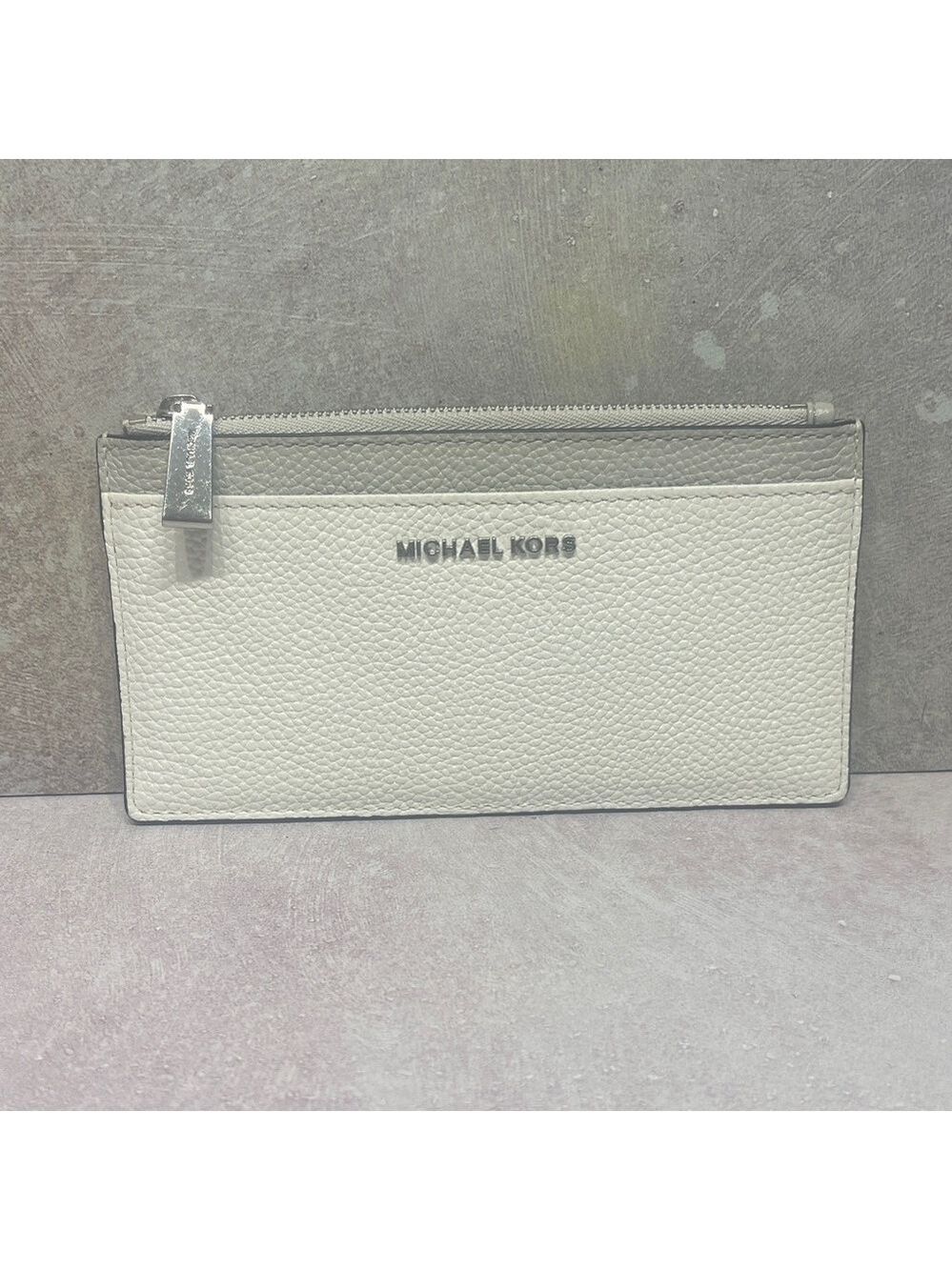 Michael Kors Maeve Crossbody Bag & Wallet Set Optic White Gray MK Signature Logo - Picture 13 of 14